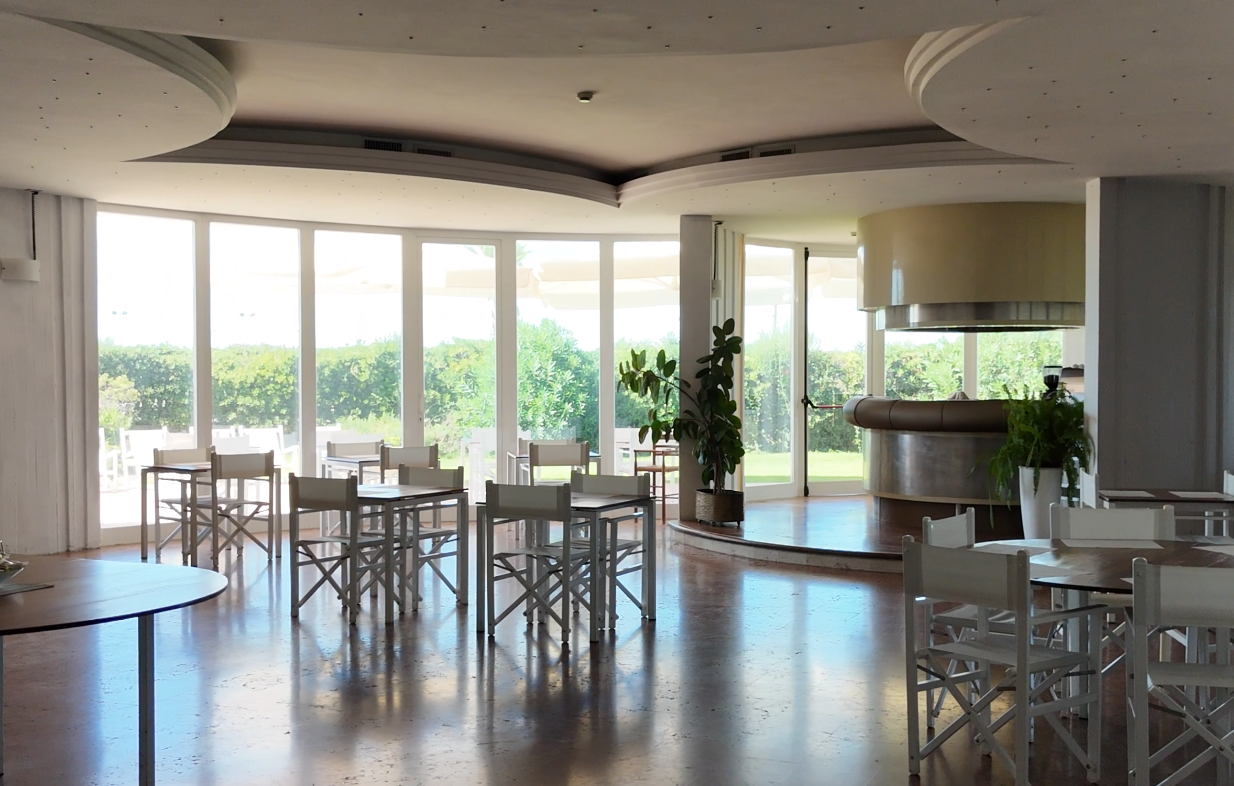 Sala del ristorante dell'Hotel La Conchiglia
